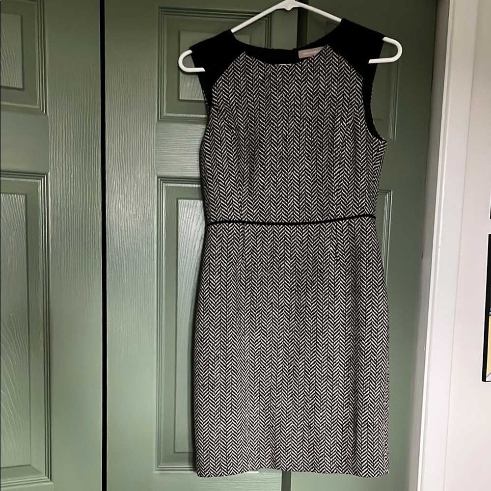 Banana Republic Black and White Sheath Mini Dress